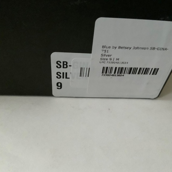 Betsey Johnson Gina Jeweled Ankle Strap Dress Sandals Silver Satin Stiletto Heel - Picture 10 of 12